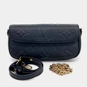 Louis Vuitton Black Leather Empreinte Wallet On Chain Ivy