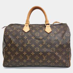 Louis Vuitton Brown PVC Speedy 35 bag