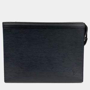 Louis Vuitton Black Epi Leather Pochette Voyage Bag MM