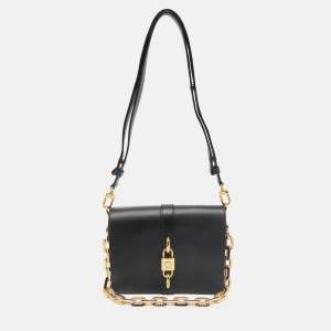Louis Vuitton Black Leather Rendez-vous Bag