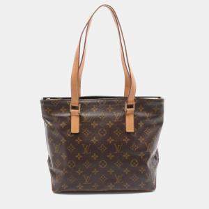 Pre Owned Louis Vuitton Brown Monogram Canvas Cabas Piano Shoulder Bag