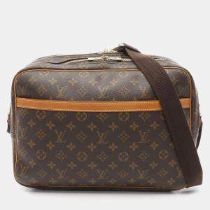 Pre Owned Louis Vuitton Brown Monogram Canvas Reporter GM Shoulder Bag