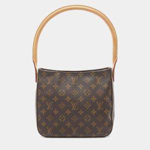 Pre Owned Louis Vuitton Brown Monogram Canvas Looping MM Shoulder Bag