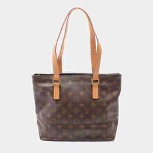 Pre Owned Louis Vuitton Brown Monogram Canvas  Cabas Piano Shoulder Bag
