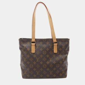Pre Owned Louis Vuitton Brown Monogram Canvas Cabas piano Shoulder Bag