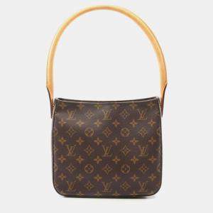 Pre Owned Louis Vuitton Looping MM Brown Monogram Canvas Shoulder Bag