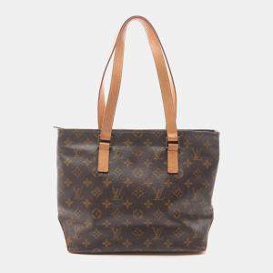 Pre Owned Louis Vuitton Cabas Piano Brown Monogram Canvas Shoulder Bag