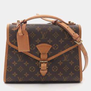 Pre Owned Louis Vuitton Bel Air 2Way Shoulder Handbag Monogram Brown