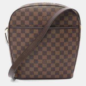 Pre Owned Louis Vuitton Ipanema GM Brown Damier Ebene Canvas Shoulder Bag