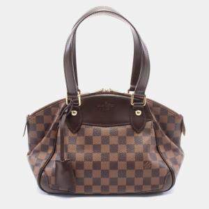 Pre Owned Louis Vuitton Verona PM Brown Damier Ebene Canvas Shoulder Bag