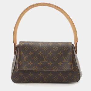 Pre Owned Louis Vuitton Looping Mini Brown Monogram Canvas Handbag