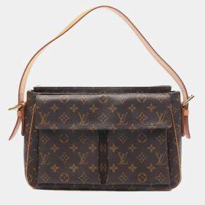 Pre Owned Louis Vuitton Viva Cite GM Brown Monogram Canvas Shoulder Bag