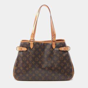 Pre Owned Louis Vuitton Batignolles Horizontal Brown Monogram Canvas Shoulder Bag