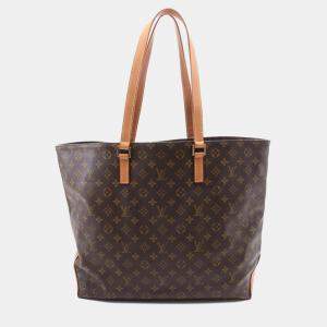 Pre Owned  Louis Vuitton Cabas Alto Brown Monogram Canvas Tote Bag