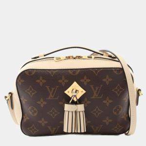 Pre Owned Louis Vuitton Saintonge Brown Monogram Leather Shoulder Bag