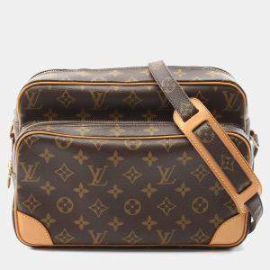 Pre Owned  Louis Vuitton Nile Brown Monogram Leather Shoulder Bag 