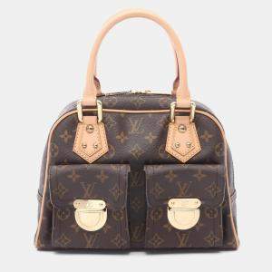  Louis Vuitton Manhattan PM Brown Monogram Canvas Handbag