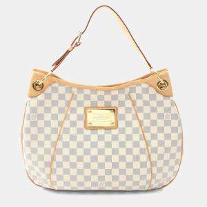 Louis Vuitton Galliera PM White Damier Azur Canvas Shoulder Bag