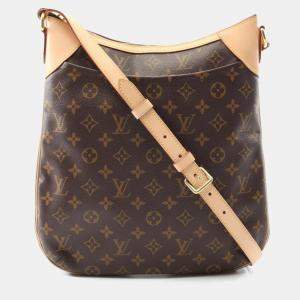 Pre Owned Louis Vuitton Odeon MM Brown Monogram Canvas Crossbody Bag
