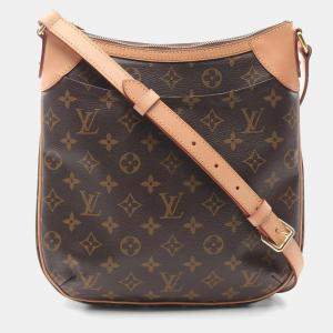 Louis Vuitton Odeon Pm Shoulder Crossbody Bag Monogram Leather Brown