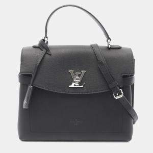 Pre Owned Louis Vuitton Lock Me Ever MM Black Top Handle Bag