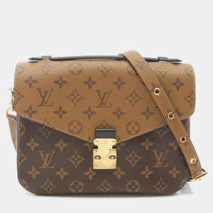 Louis Vuitton Pochette Metis Mm Hand Crossbody Bag Monogram Reverse Brown