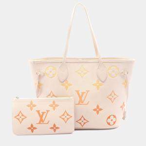 Pre Owned Louis Vuitton Neverfull MM Monogram Empreinte Leather Shoulder Bag