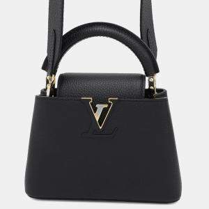 Louis Vuitton Noir Taurillon Leather Mini Capucines Bag