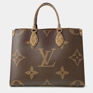 Louis Vuitton Brown Monogram Reverse Canvas Monogram Giant Onthego MM