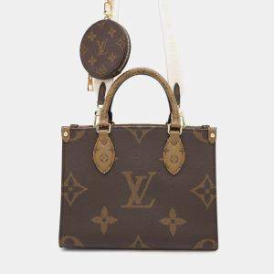 Louis Vuitton Onthego Red Monogram Monogram Reverse Canvas Size Pm