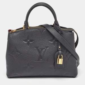 Louis Vuitton Black Monogram Empreinte Leather Petit Palais Bag