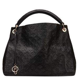 Pre Owned Louis Vuitton Noir Python Limited Edition Artsy MM Bag