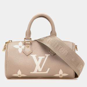 Louis Vuitton Brown Bicolor Monogram Empreinte Giant Papillon BB