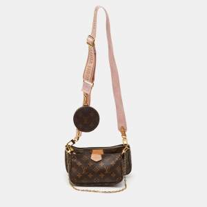 Louis Vuitton Rose Pink Monogram Canvas Multi Pochette Accessoires Bag