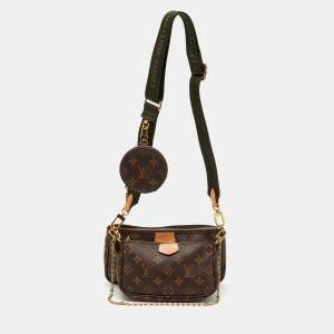 Louis Vuitton Khaki Green Monogram Canvas Multi Pochette Accessoires Bag