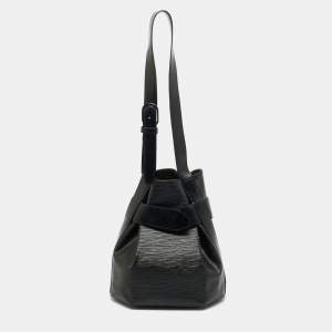 Louis Vuitton Black Epi Leather Sac D'Epaule PM Bag