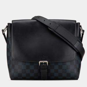 Louis Vuitton Black Damier Cobalt Newport Messenger PM