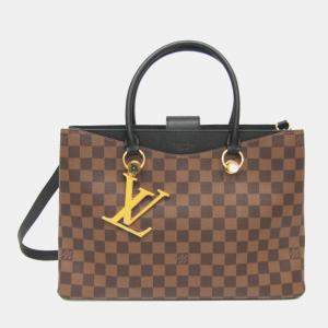 Pre Owned Louis Vuitton Riverside Noir Damier Canvas Leather Shoulder Bag