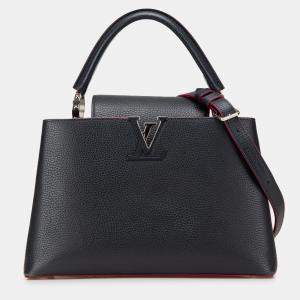Louis Vuitton Navy Blue Taurillon Capucines PM