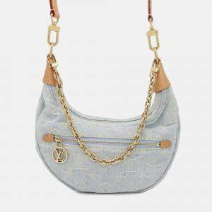 Louis Vuitton Loop Denim Blue Monogram Canvas Shoulder Bag