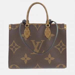Louis Vuitton Onthego MM Brown Monogram Giant Canvas Tote Bag
