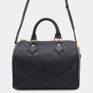 Louis Vuitton Handbag Monogram Empreinte Speedy Bandouliere 25 Black
