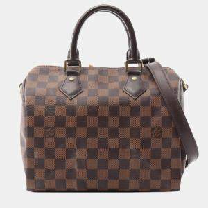 Louis Vuitton Brown Damier Ebene Speedy Bandouliere 25
