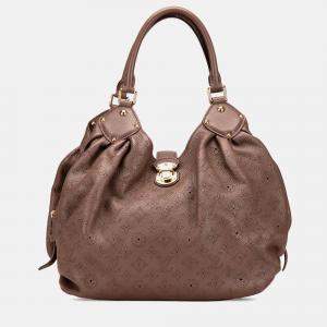 Louis Vuitton Monogram Mahina L Brown Women's Hobo Bag