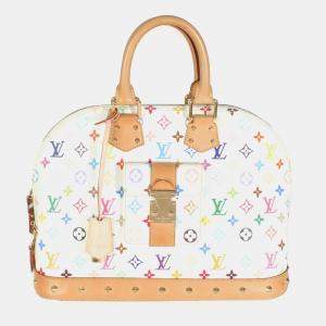 Louis Vuitton x Murakami White Multicolor Monogram Canvas Alma GM bag