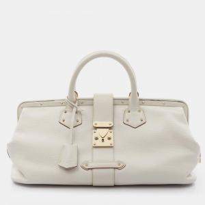 Louis Vuitton L'Ingenieux GM Blanc Suhali Leather Top Handle Bag