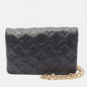 Louis Vuitton Black Monogram Embossed Pochette Coussin