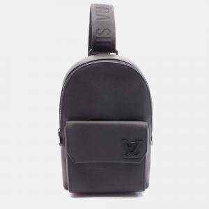 Louis Vuitton Pilot Black  Leather Waist Bag 