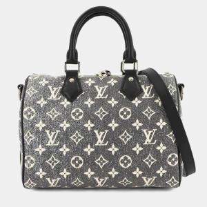 Louis Vuitton Monogram Jacquard Denim Speedy Bandouliere 25 2Way Hand Shoulder Bag Gray