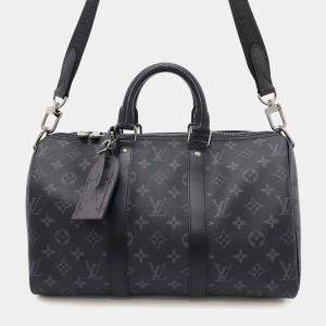 Louis Vuitton Handbag Monogram Eclipse Reverse Keepall Bandouliere 35 Black